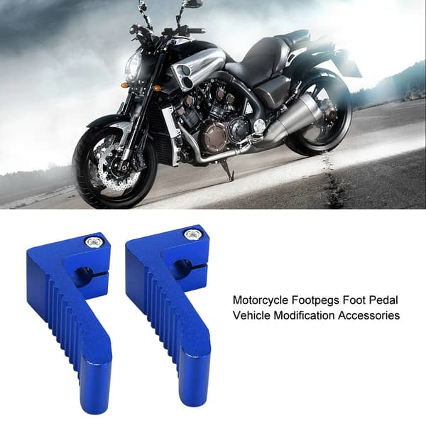 2 st Motorcykel Fotpedal Modifieringstillbehör Blå Passar För PEG REST 43CC 47CC 49CC