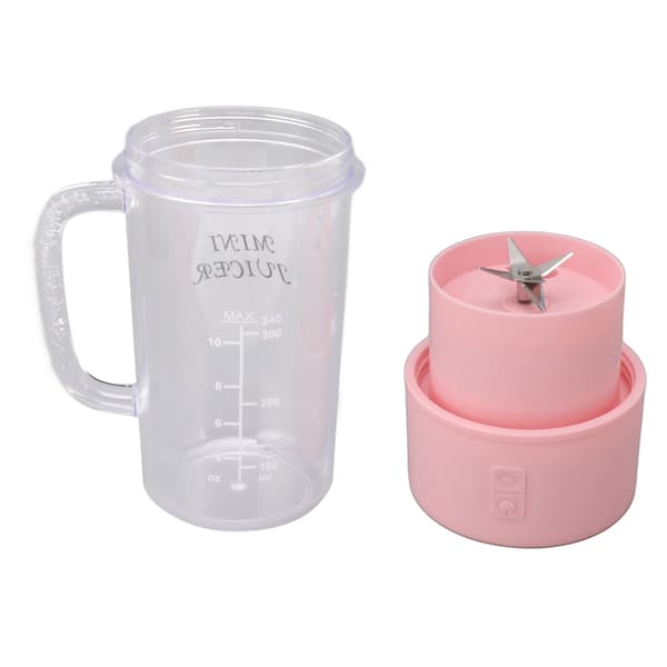 Mini Bærbar Oppladbar Blender Juicer Kopp Multifunksjonell Stor Kapasitet for Studenter Husholdning Rosa