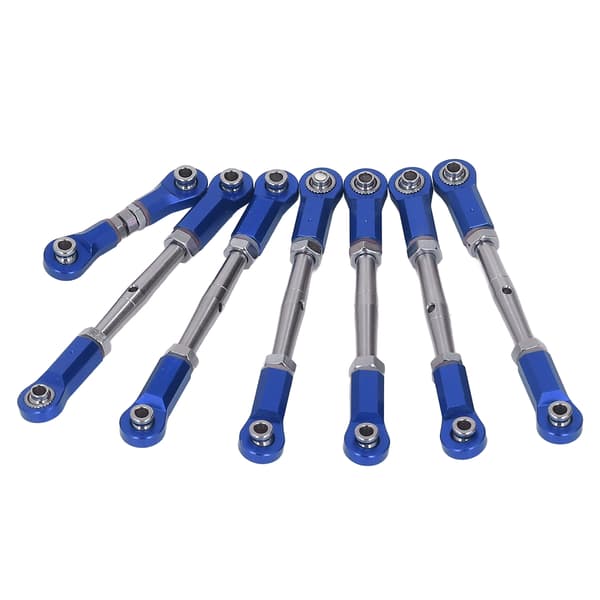 7PCS Metal Justerbart Bindestangsæt til Traxxas 1/10 RC Bil Blå