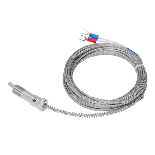 K Typ Termoelement Kompressionsfjäder Temperatursensor Sond 0-400C M12 5m
