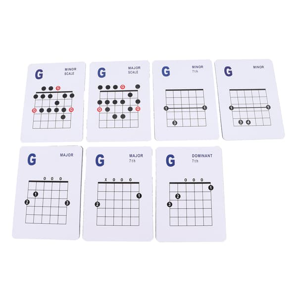 Gitarrackordkort 49 ark 6-strängade akustiska elektriska gitarrackordinlärningskort för övning