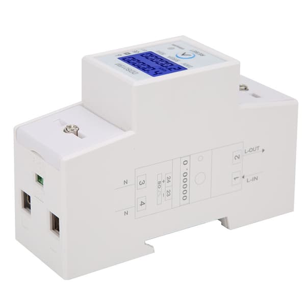 DDS015M Digital Watt-time-måler Enkeltfaset 230V Nulstil Elektrisk Strømmåler