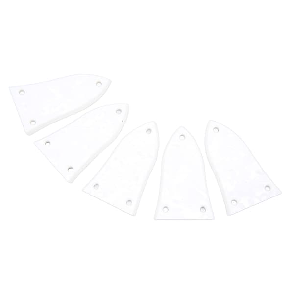5 st vita gitarrhalsstångsskyddssats 3-håls plast elgitarr bas halsstångsskyddsplåtsats