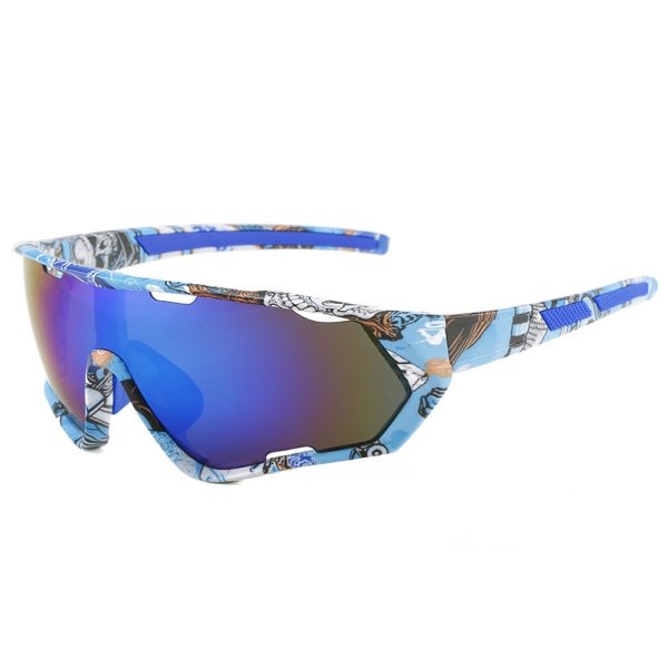 Cykelglasögon for sport - solglasögon for män och kvinder Wrapped flower frame blue mercury