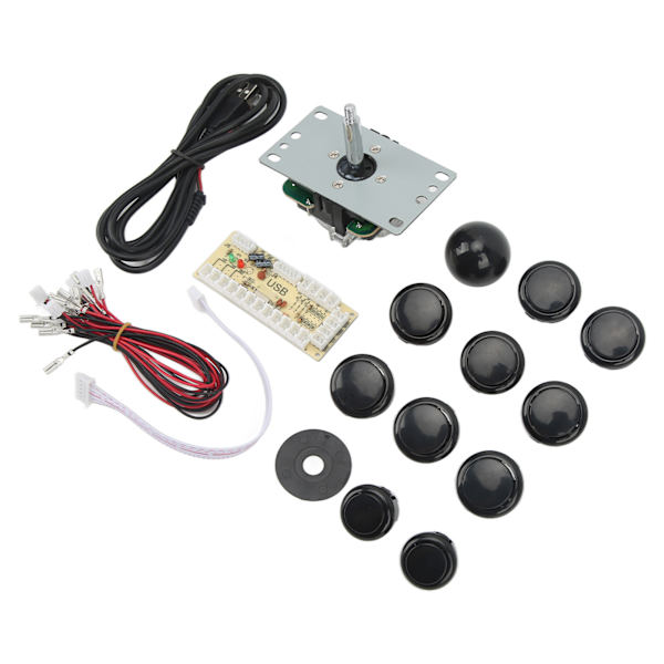DIY USB Arcade Spil Controller Rocker Oval Kugle Joystick med Kontrol Chip Sort