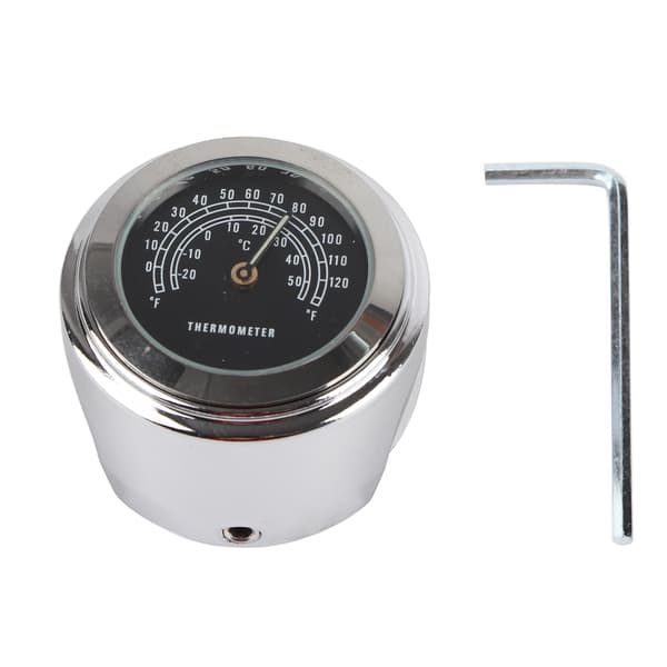 22mm 25mm Vandtæt Motorcykel Styr Termometer Sort