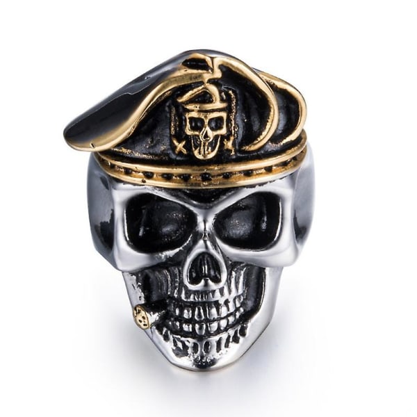 Classic Special Forces Officer Skull Ring Mænd Rock Biker smykker