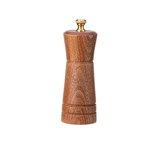 Träpepparkvarn svart manuell flaska pepparkvarn (ebenholts ebenholts liten 14 cm fri bas),