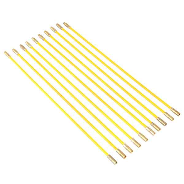 10 stk. 4 mm Glasfiber Elektrisk Kabeltrækker Push Pull Wire Kabel Sæt