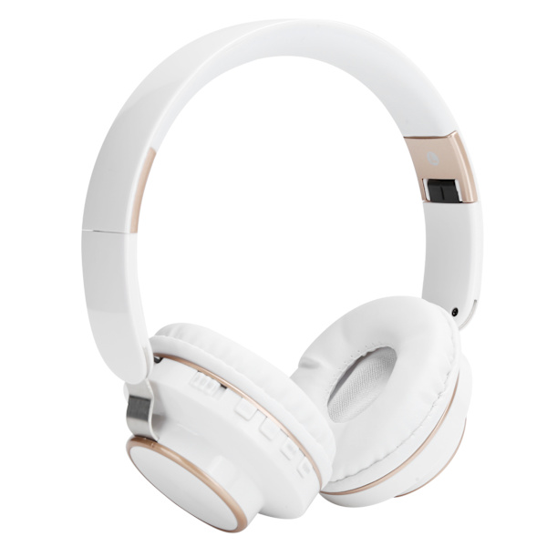 08S Bluetooth 5.0 HiFi Vikbart Gaming Headset Vit Sport Datorhörlur