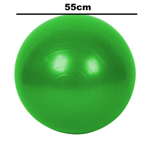 Harjoituspallo (55 cm) - Tasapainopallo joogaan tai kotikuntosalille - Fyysinen ydinharjoittelu - Pumpulla Green