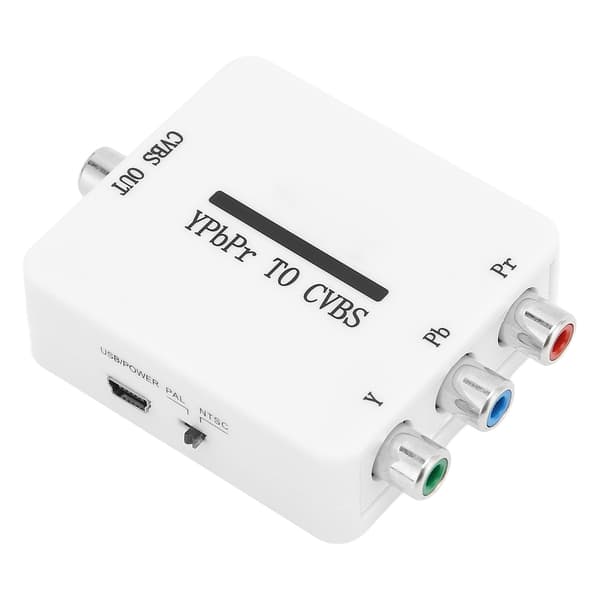 YPbPr til CVBS Audio Video Converter Adapter til Projektorer Skærme TV