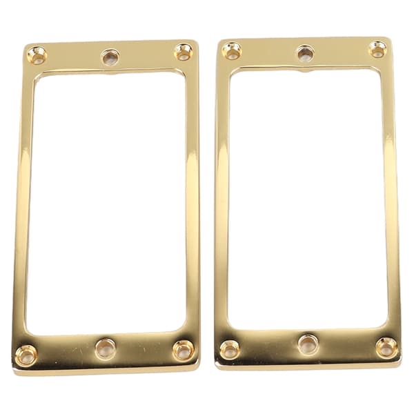 2 STK Elektrisk Gitar Pickup Ramme Sinklegering Flat Humbucker Pickup Monteringsring Deksel 4x4mm Gull