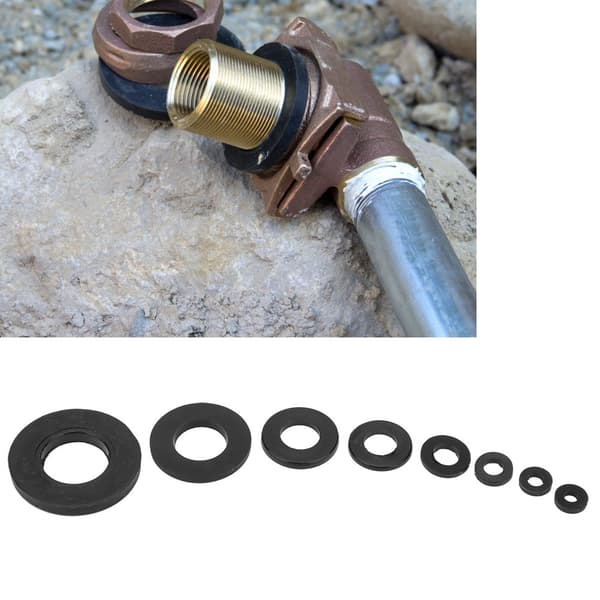 500 stk. nylon skive sæt M2 M2.5 M3 M4 M5 M6 M8 M10 Sort hardware fastgørelseselementer