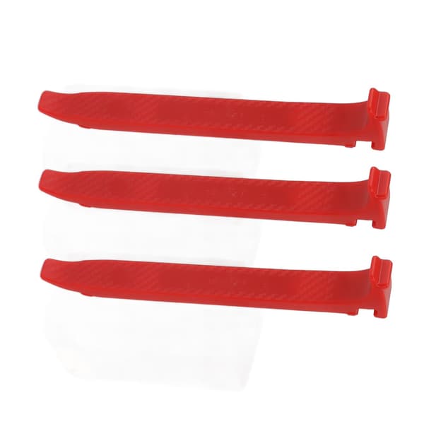 3PC Cykeldäcklagningssats Glasfiber Hög Styrka 16mm Breddad Ergonomisk Halkfri Däckspak Röd