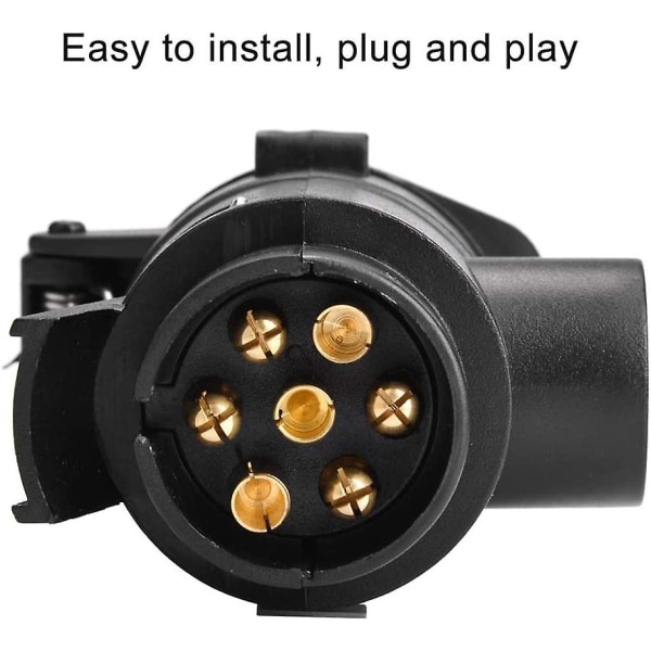 Dragadapter, 7 till 13-polig bilsläpkontakt Adapter Adapter för husvagnsdrag Dragkontakt 12v