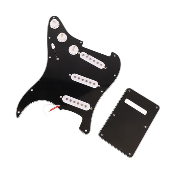 Pickguard Guitar Scratch Plate Loading Guards med bagdækselplade til musikinstrumenttilbehør sort