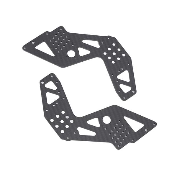 Losi 1 8 LMT 4WD Solid Axle RC Off Road Køretøj Letvægts Kulfiber 2. Chassis Sidepanel Sort Kraftig Beskyttelse