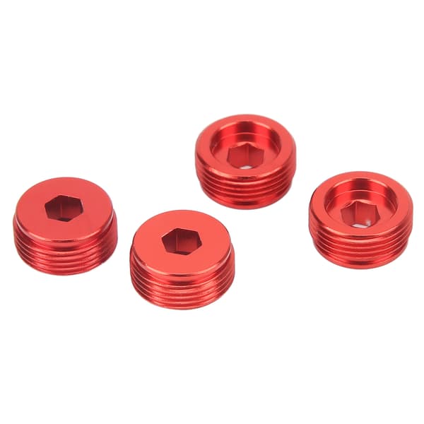 RC Front Hub Mutter Akselmutter med O-ring Aluminiumlegering for ARRMA 1/7 1/8 Skala RC Tilbehørsdeler Rød