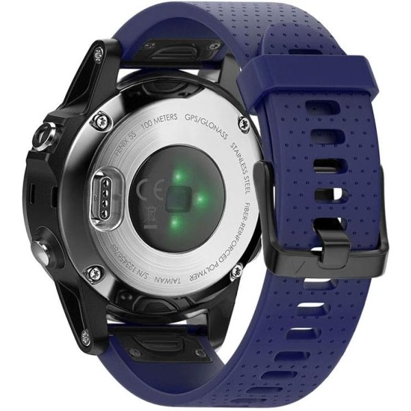 Rem til Garmin Fenix​​5s / Fenix​​​5s Plus / Fenix​​6s / Fenix​​6s Pro, 20 mm bred silikone Quick-Fit urrem, flere farver (blå