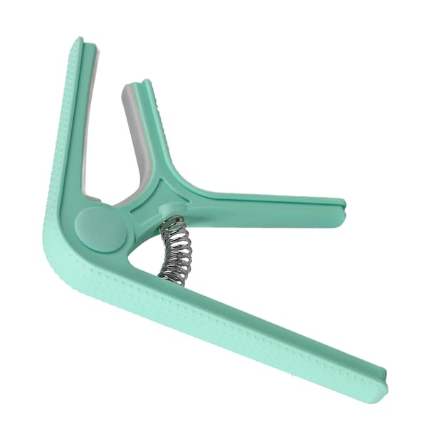 Gitarr Capo Clip Clamp med halkfri punkt Universal Bra skydd Ukulele Elgitarr Capo Cyan