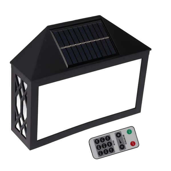 Färgglad Solar LED Adresskylt Vattentät Husnummerskylt med Fjärrkontroll