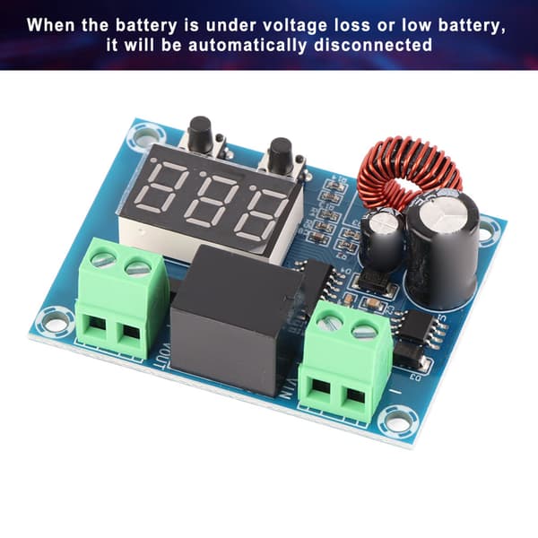 XH‑M609 12‑36V Digital Display DC Batteri Lågspänningsfrånkopplingsskyddsmodul