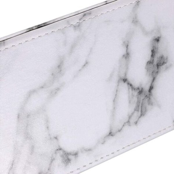 Rektangulær PU læder dispenser vævsæske, til familie, kontor, tablet (hvid marmor) 24x12x9cm