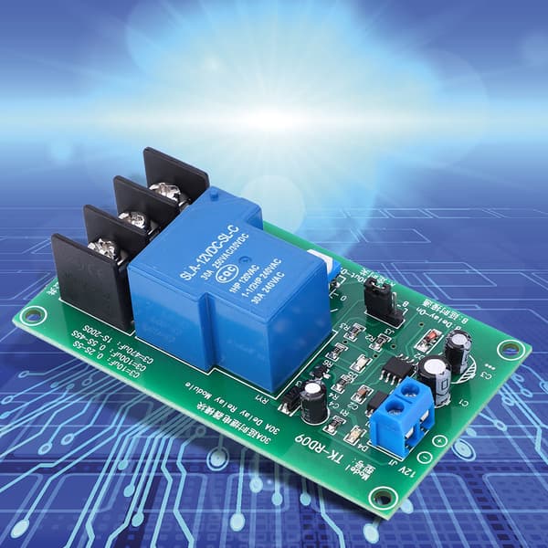 12V 30A DC Forsinkelsestimer Relæmodul 0,1-5 Sekunders Timing Board