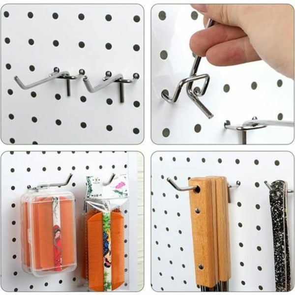 50 kpl Pegboard-koukut Pegboard-koukut Seinäpaneeli Oven seinäkoukut vähittäismyyntiesittelyyn 10 cm ja 5 cm set