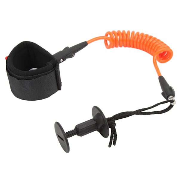 5,5 mm 1,2 meter Elastisk TPU Paddle Board Handledsrem för Surfbräda Orange