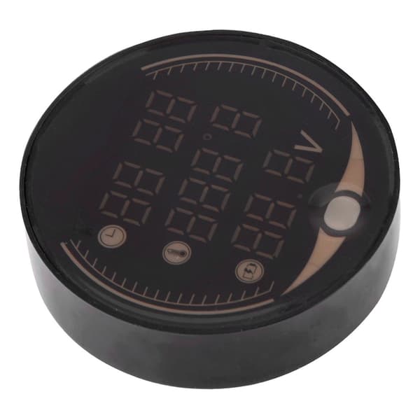 3 i 1 Motorcykel Digitalt Termometer Voltmeter Ur Temperaturmåler