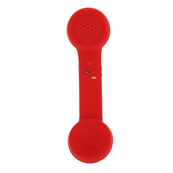 Retro Rødt Trådløst Bluetooth Headset Strålingssikkert Oppladbart