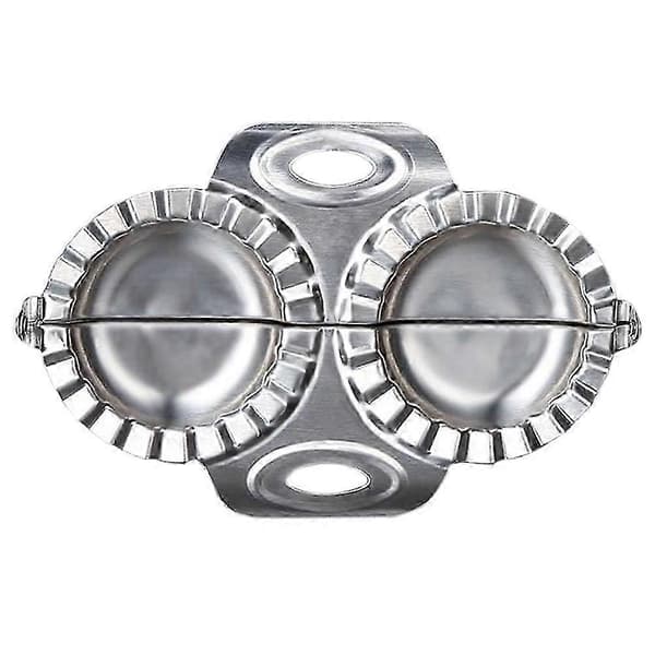 Slitesterk Dumplingform Dumpling Lagingsverktøy Rustfritt Stål Dumpling Maker for Hjemmekjøkken Restaurant (Sølv) Silver 19.5X13X1cm