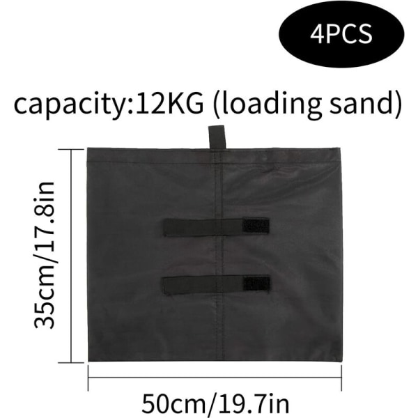 Utomhus hopfällbart tält fast sandsäck motviktsfotväska (4PCS),