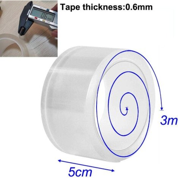 3m×5cm PVC køkkenhjørnelinje vandtæt tape, akryl væg fugebånd, selvklæbende tætningstape til køkken badeværelse (Pa