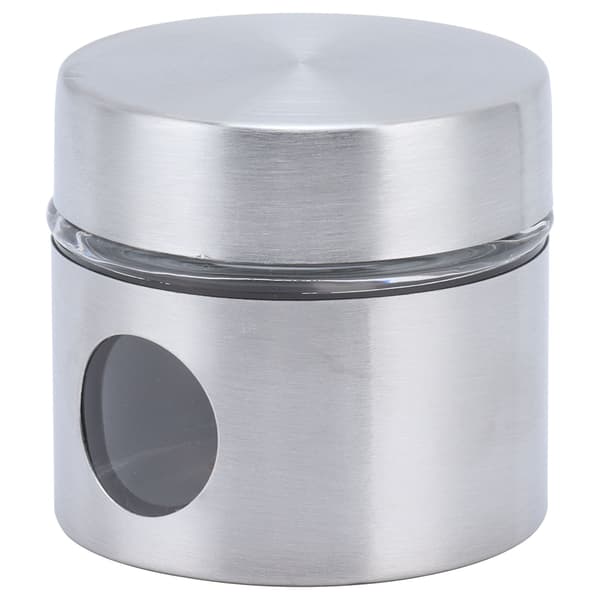 Mini Förvaringsburk i Järnglas för Kaffe, Te, Kök Silver