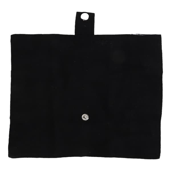 2PCS Camping Bestickväska Bärbar Canvas Organizer för 7PCS Bambu Bestickset Resa Svart