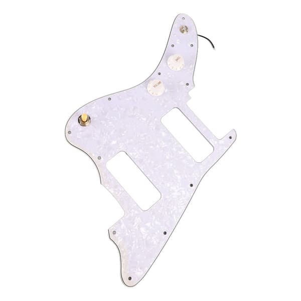 Loaded Pickguard Metal Plastik Forudkablet Guitar Pick Guard Scratchplate Bagplade Tilbehørssæt Hvid Perle GP505