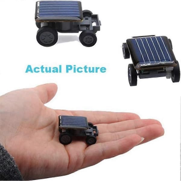 Mindste Mini Bil Solenergi Legetøjsbil Racer Pædagogisk Gadget Børnelegetøj Solenergi Legetøj Sort