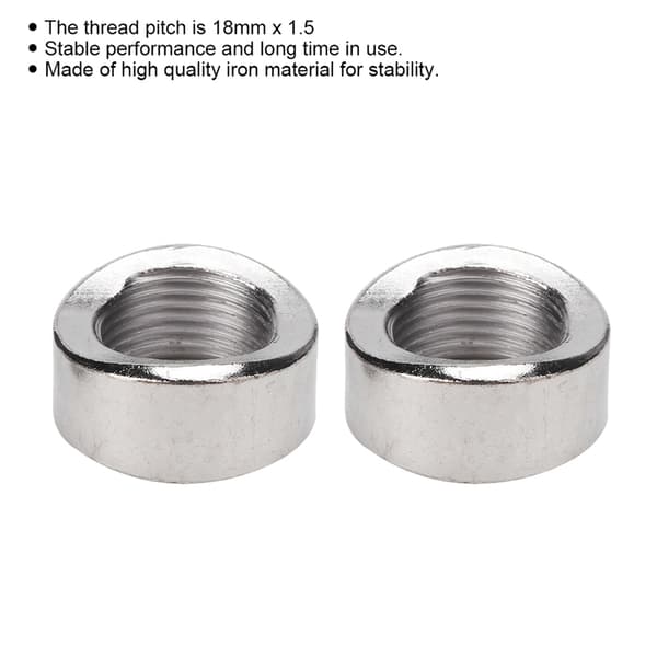2 STK M18 X 1.5 Gjenge Jern Oksygensensor Buet Hakket Mutterplugg
