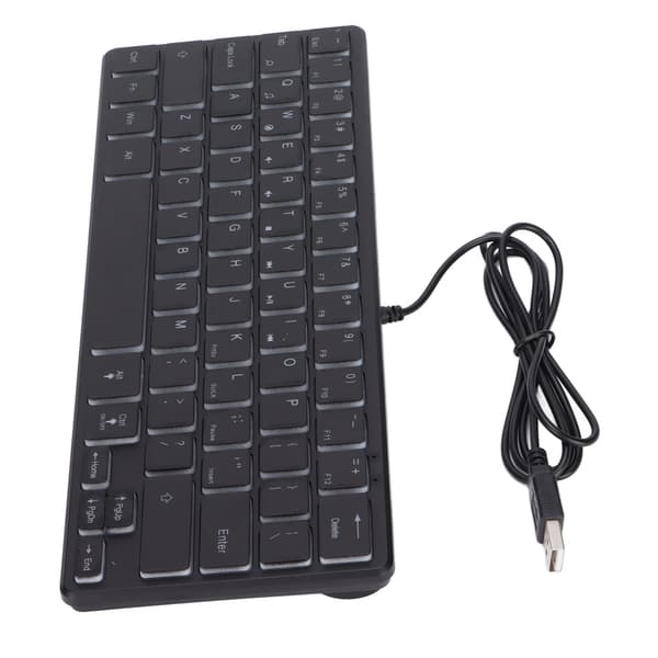 Kablet Gaming Tastatur 64 Taster Mini RGB 3 Baklys Desktop Notebook Datatilbehør