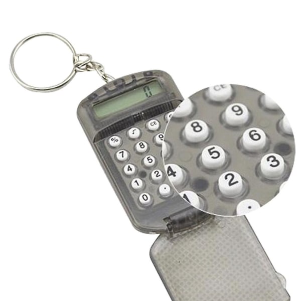 3 stk mini nøglering formet lommeregner Elektronisk lommeregner Bærbar regnemaskine til børn Studerende Test (tilfældig farve)
