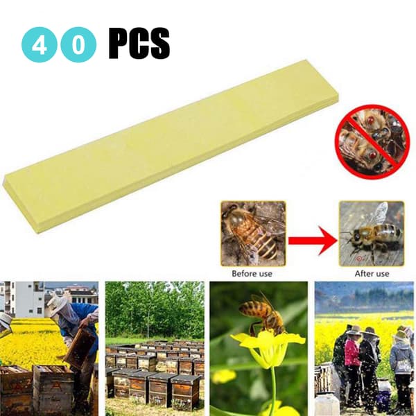 40 stk. Manhao Fluvalinat Midd Strips Varroa Behandling for Birøkt