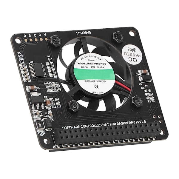 Raspberry Pi 4B 3B Plus Køleblæser Modul Justerbar Hastighed Strømknap