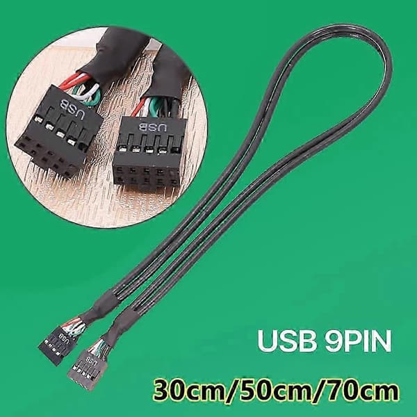 USB 9-pin til 9-pin hunnkabel USB2.0 skjermingslinje dobbelttrådet-Yvan 30cm