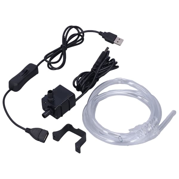 DC5521 Honkontakt Vattenpumpskit 5V 1W Lågtrycks Dränkbara Pumpar med USB-kabel