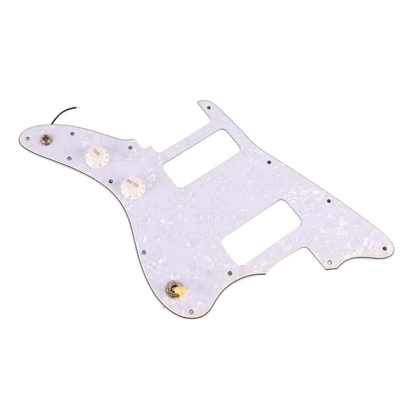 Loaded Pickguard Metal Plastik Forudkablet Guitar Pick Guard Scratchplate Bagplade Tilbehørssæt Hvid Perle GP505
