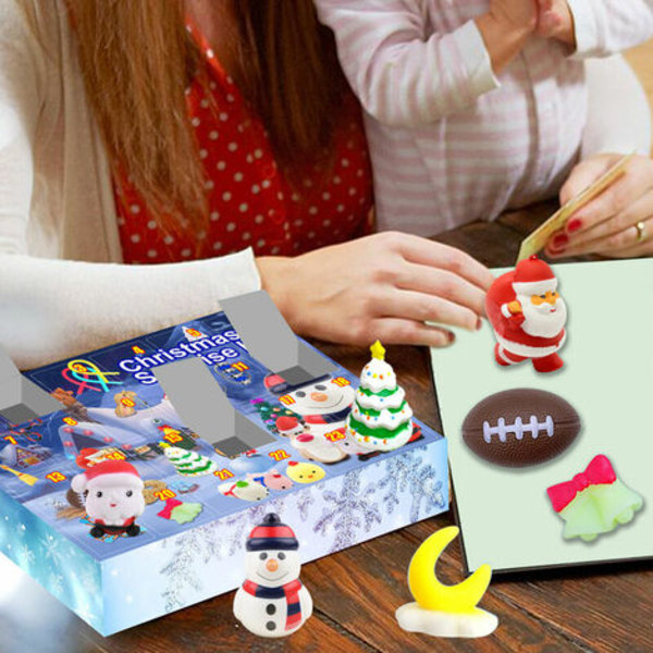 Fidget Toys Set Joulun adventtikalenteri, jossa 24 stressintorjuntalelua Pack Blind Box Stress relief lievittävä lasten lelu jouluksi