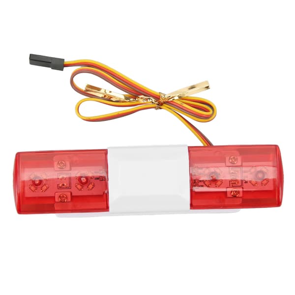 RC Poliisin LED-varoitussvalo 4 tilaa Simulaatiosuunnittelu 1/8 1/10 RC-autoille Punainen